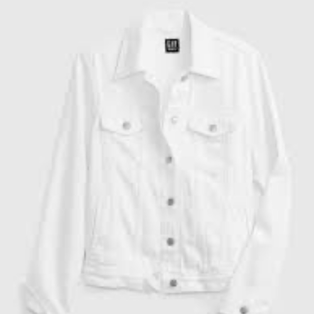 Gap white denim jacket